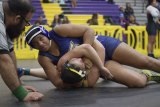 Lemoore's Eunique Barnes won the 189-pound division at the annual Last Girls Standing Wrestling Tournament Friday at Lemoore High School.